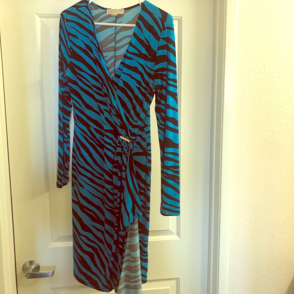 Michael Kors Blue Zebra Dress